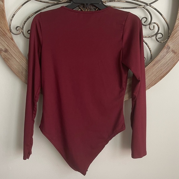 gaze Burgandy Body Suit - Picture 2 of 4